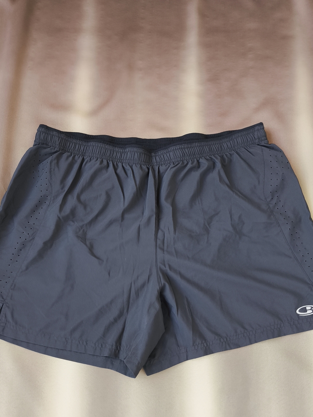 Icebreaker Merino GT Coolite XXL Athletic Shorts - Slate Gray Black EUC
